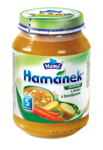 Fotografie - příkrm polévka s mrkví a bramborem Hamánek