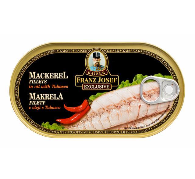 Fotografie - Makrela filety v oleji s tabaskem Kaiser Franz Josef exclusive