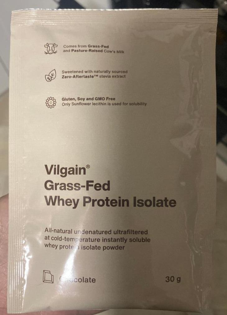 Fotografie - Grass-Fed Whey Protein Isolate Chocolate Vilgain