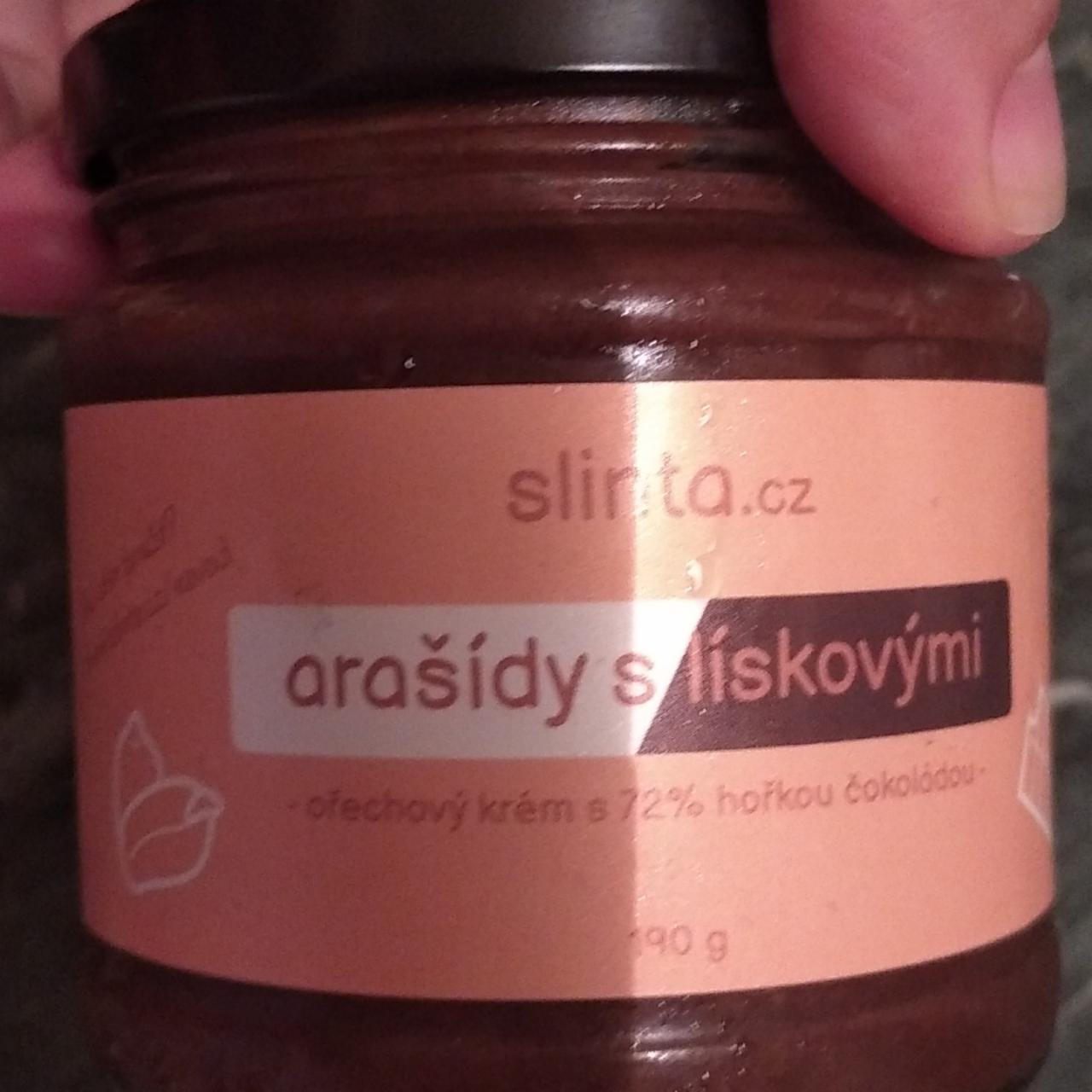 Fotografie - Arašídy s lískovými oříškový krém s 72% hořkou čokoládou Slinta.cz