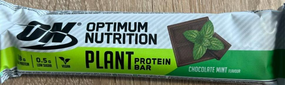 Fotografie - Plant Protein bar Chocolate Mint flavour Optimum Nutrition
