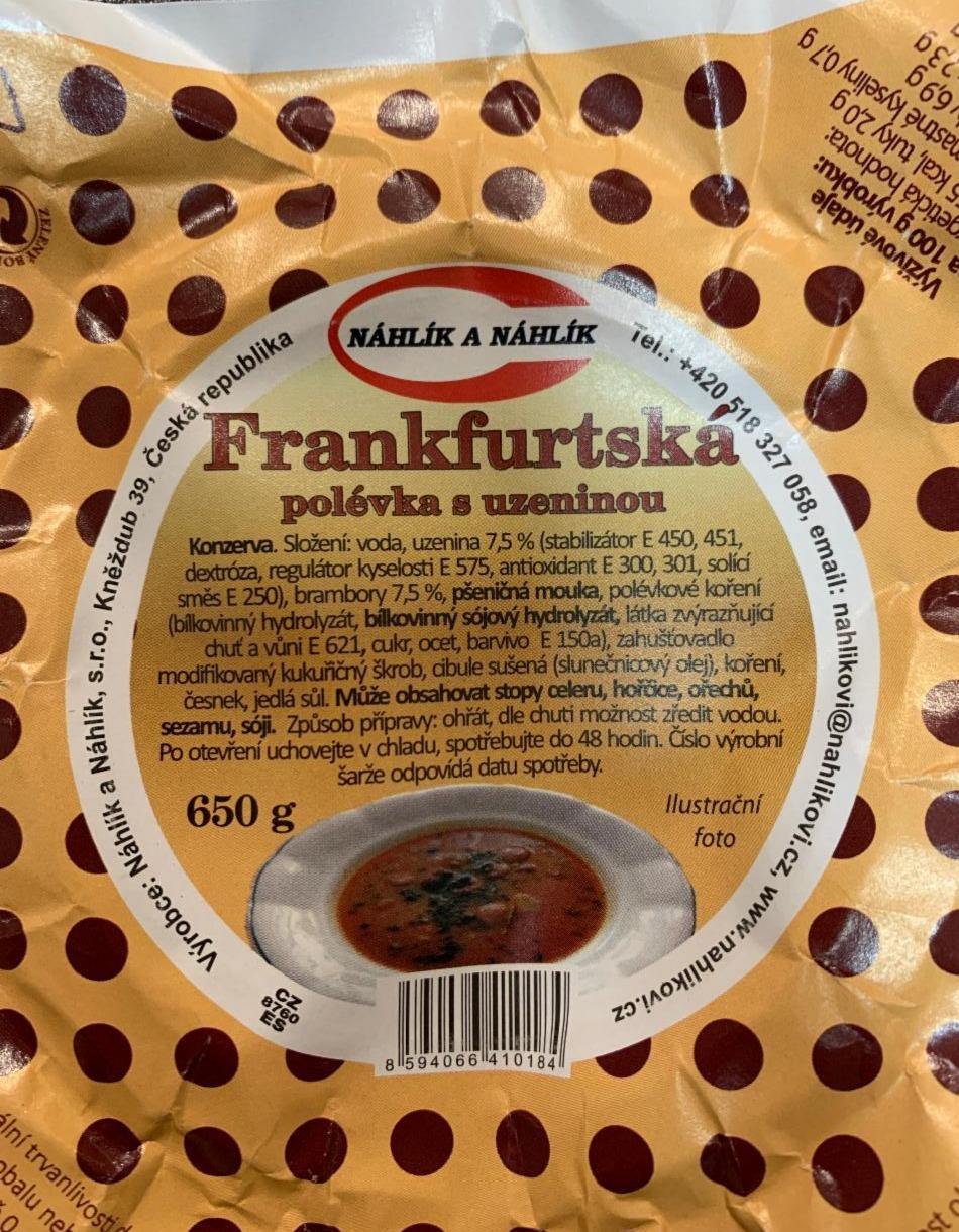Fotografie - Frankfurtská polévka s uzeninou Náhlík a Náhlík