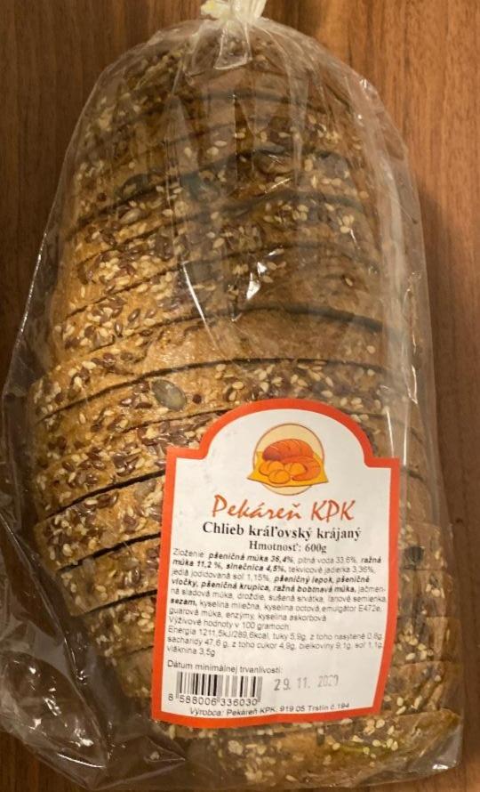 Fotografie - Chlieb kráľovský krajaný Pekáreň KPK