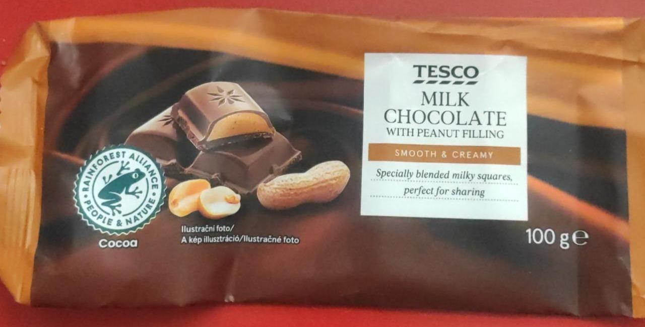 Fotografie - Milk Chocolate With Peanut Butter Filling Tesco