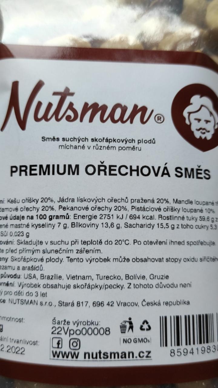 Fotografie - Premium ořechová směs Nutsman
