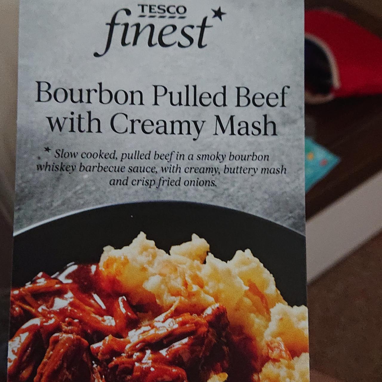 Fotografie - Bourbon Pulled Beef with Creamy Mash Tesco finest