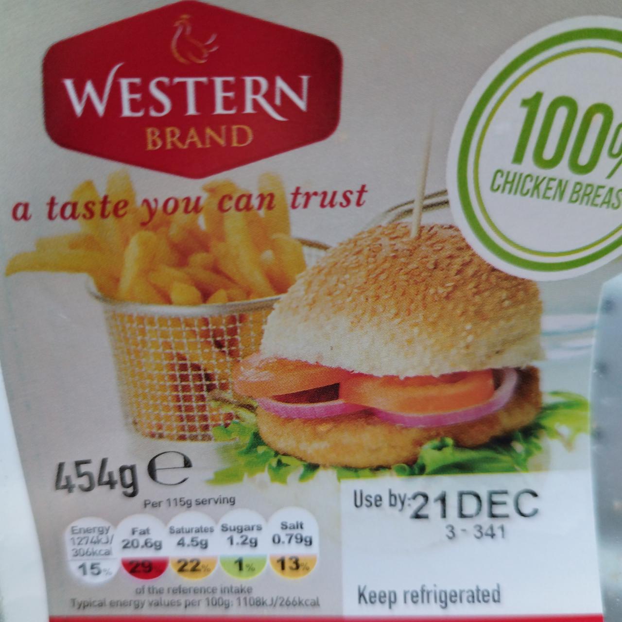 Fotografie - Breaded Chicken Burger Western Brand