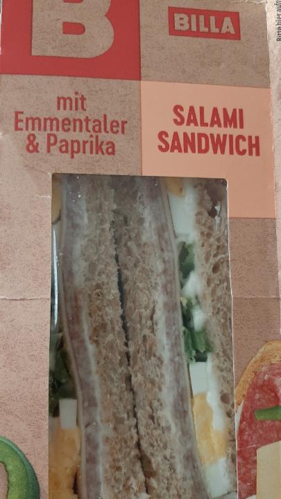 Fotografie - Salami Sandwich mit Emmentaler & Paprika - Billa