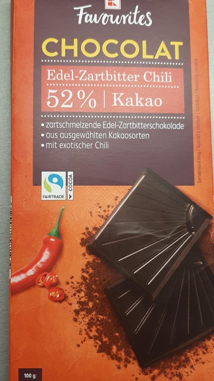 Fotografie - Chocolat Edel-Zarbitter Chili 52% Kakao K-Favourites