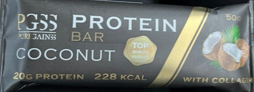 Fotografie - Protein bar coconut Pure Gainss