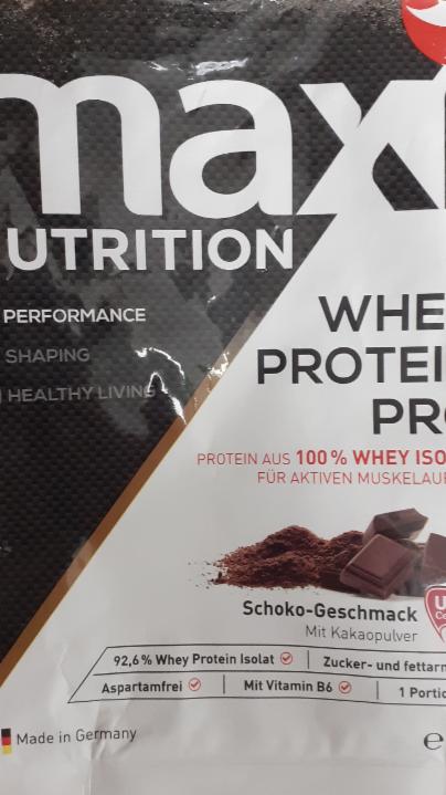Fotografie - maxi nutrition whey protein pro Schoko Geschmack