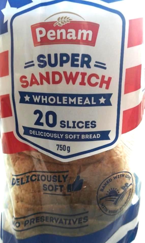 Fotografie - Super sandwich wholemeal (chléb celozrnný) Penam