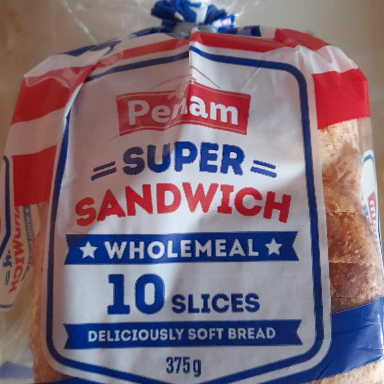 Fotografie - Super sandwich wholemeal (chléb celozrnný) Penam