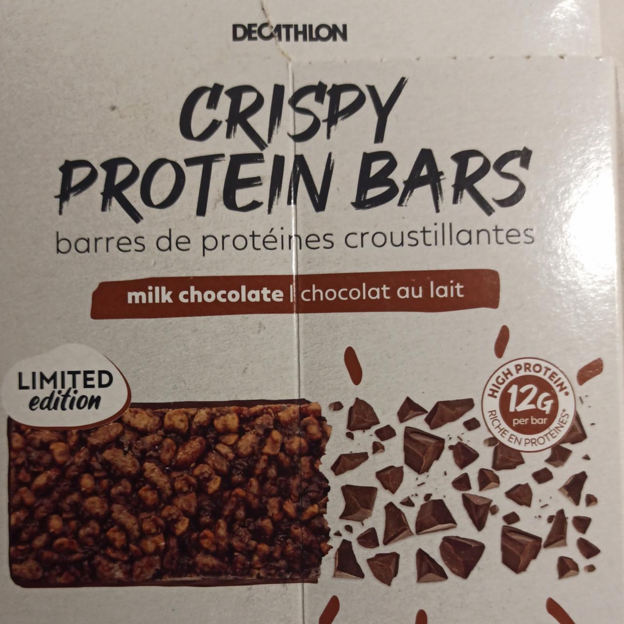 Fotografie - Crispy Protein Bars milk chocolate Decathlon