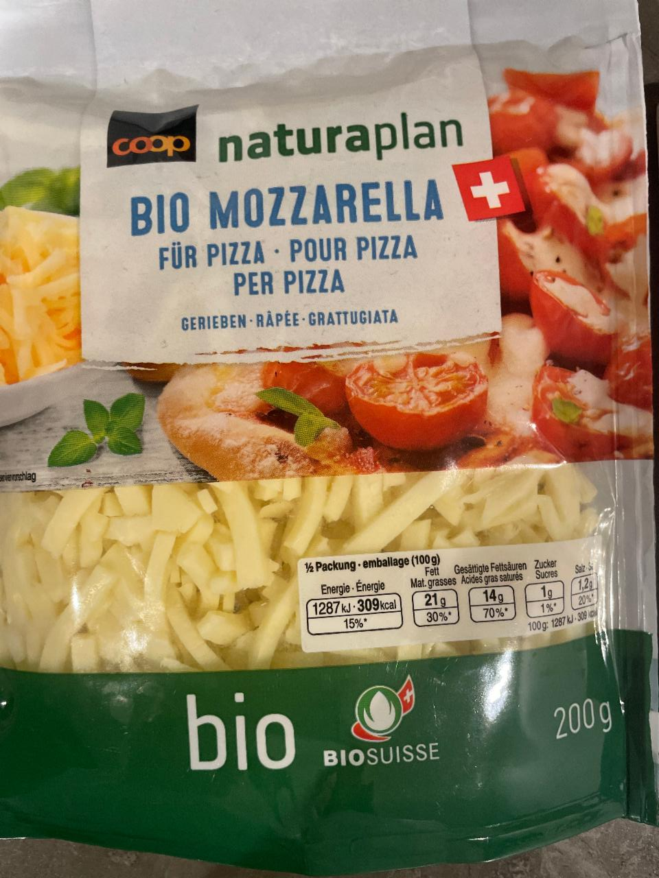 Fotografie - Bio Mozzarella für Pizza Coop Naturaplan