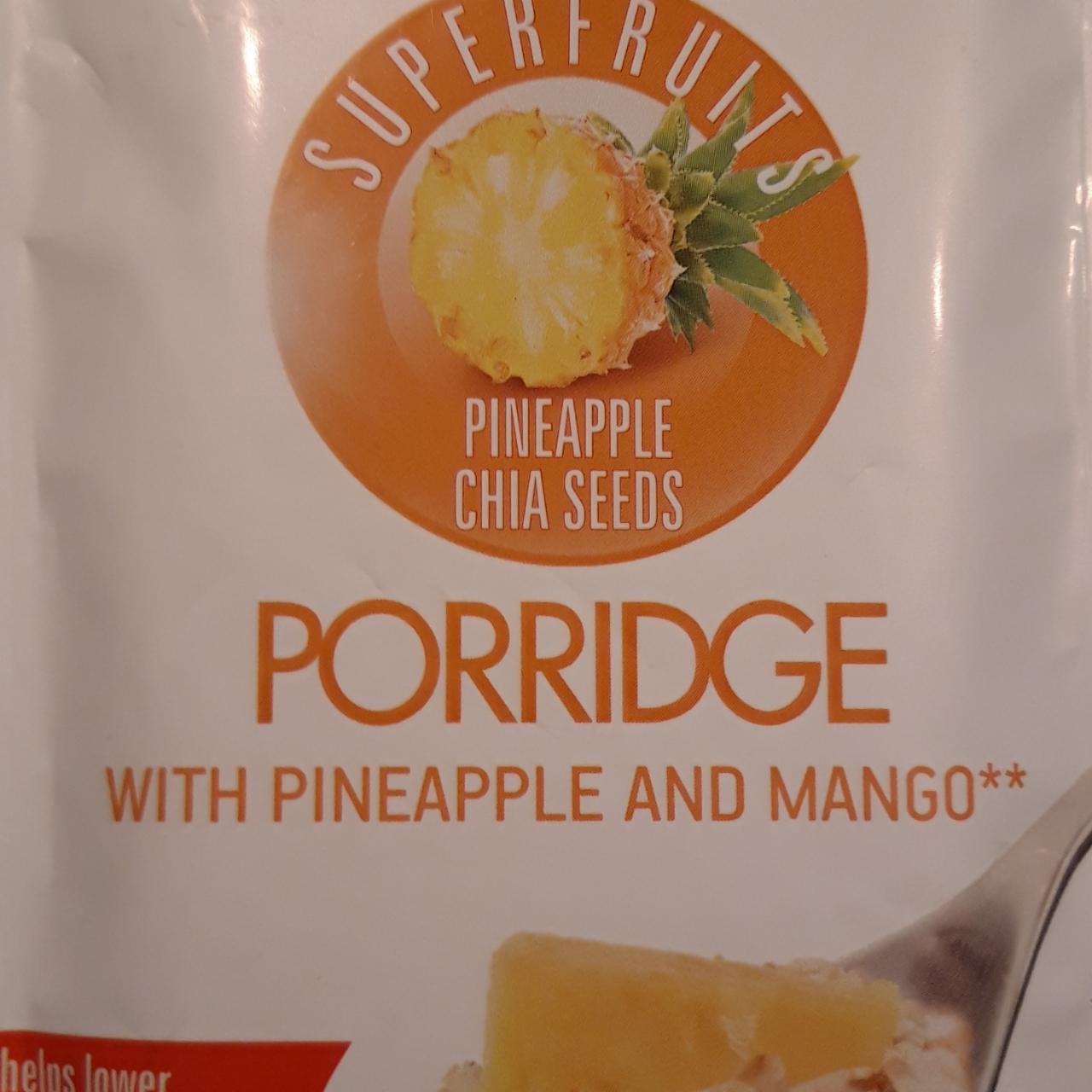 Fotografie - Porridge with pineapple and mango Superfruits pineapple chia seeds Fitmania