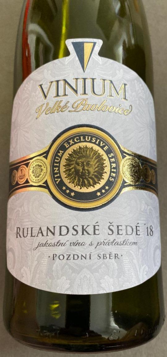 Fotografie - Rulandské šedé jakostní víno s přívlastkem Vinium