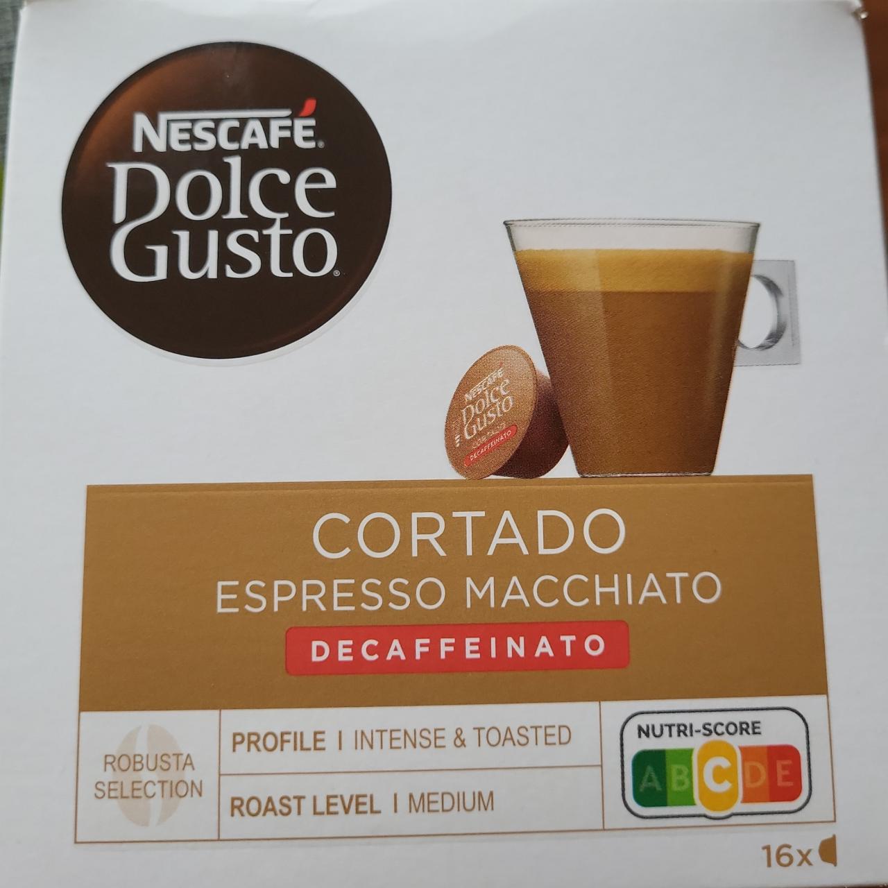 Fotografie - Cortado Espresso Macchiato Decaffeinato Nescafé Dolce Gusto