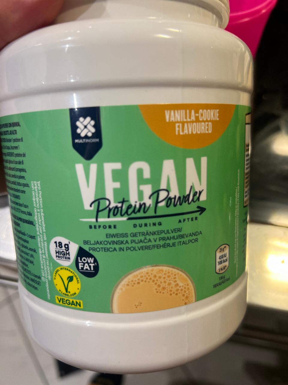 Fotografie - Vegan protein powder Vanilla-Cookie flavoured Multinorm