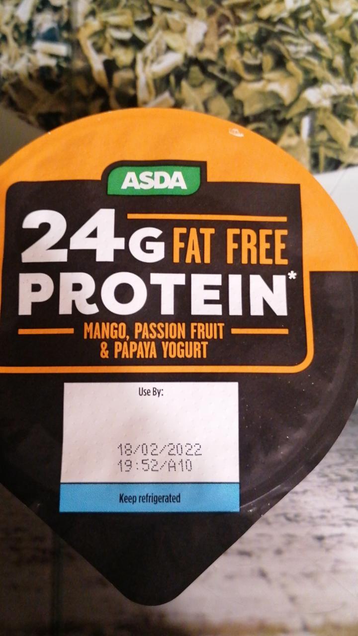 Fotografie - Fat free 24g Protein Mango, Passion Fruit & Papaya Yogurt Asda