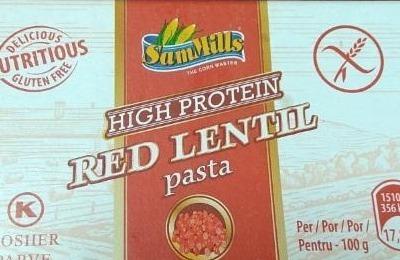 Fotografie - špagety z červene čočky Sam Mills