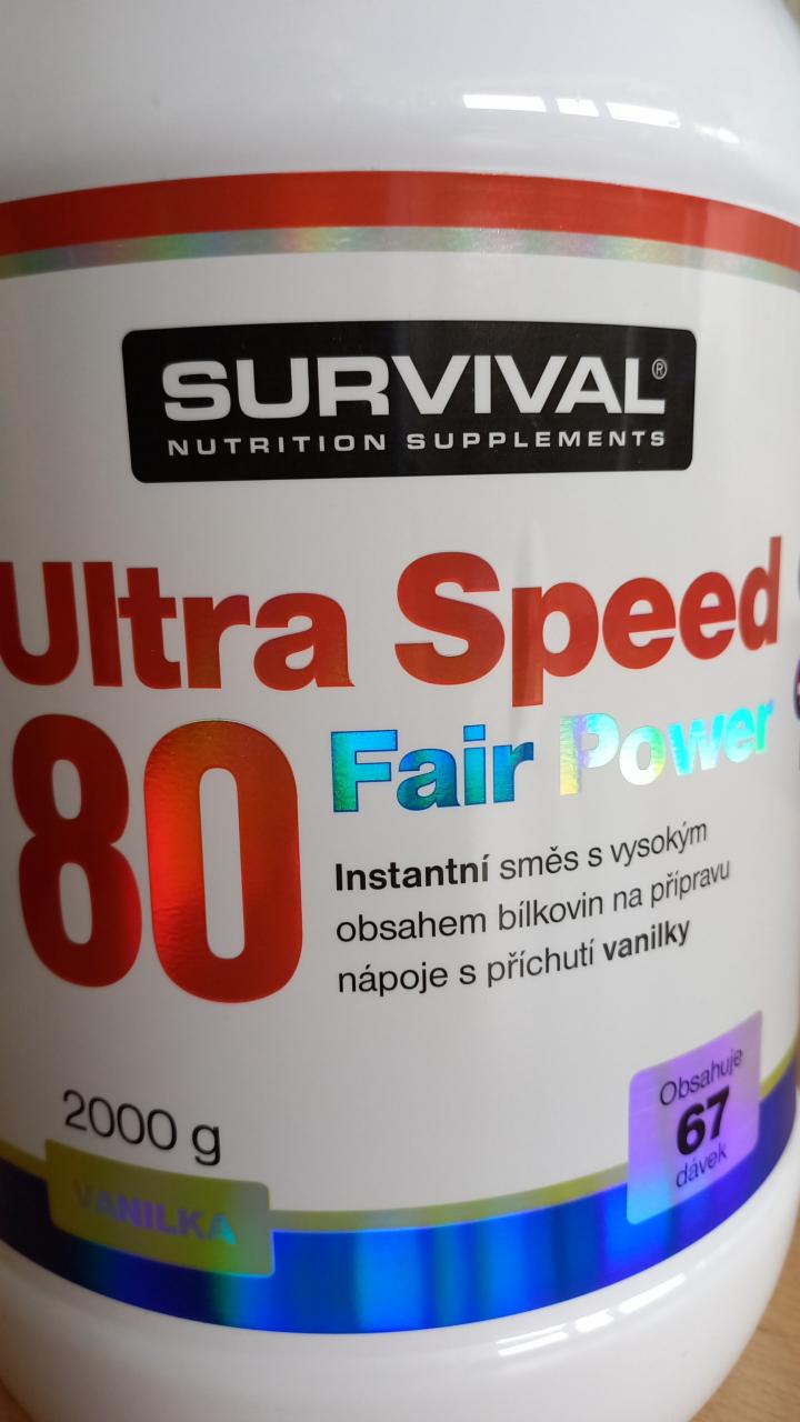 Fotografie - Ultra Speed 80 Fair Power vanilka Survival Nutrition