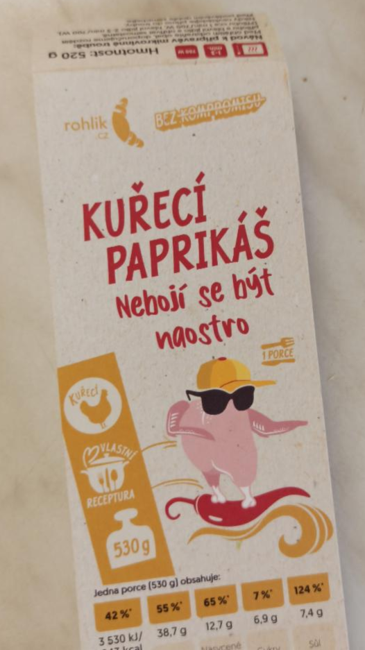Fotografie - Kuřecí paprikáš s těstovinami Rohlik.cz