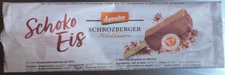 Fotografie - Schrozberger Milchbauern Schoko Eis Demeter