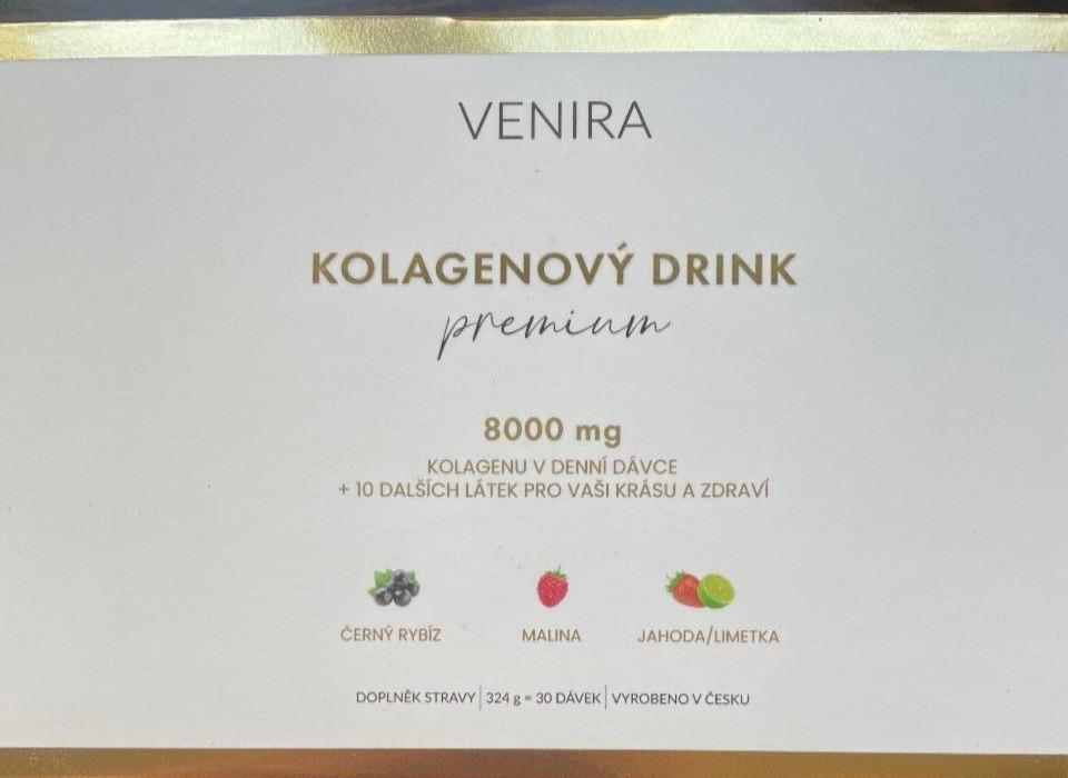 Fotografie - Kolagenový drink premium Černý rybíz Malina Jahoda/Limetka Venira