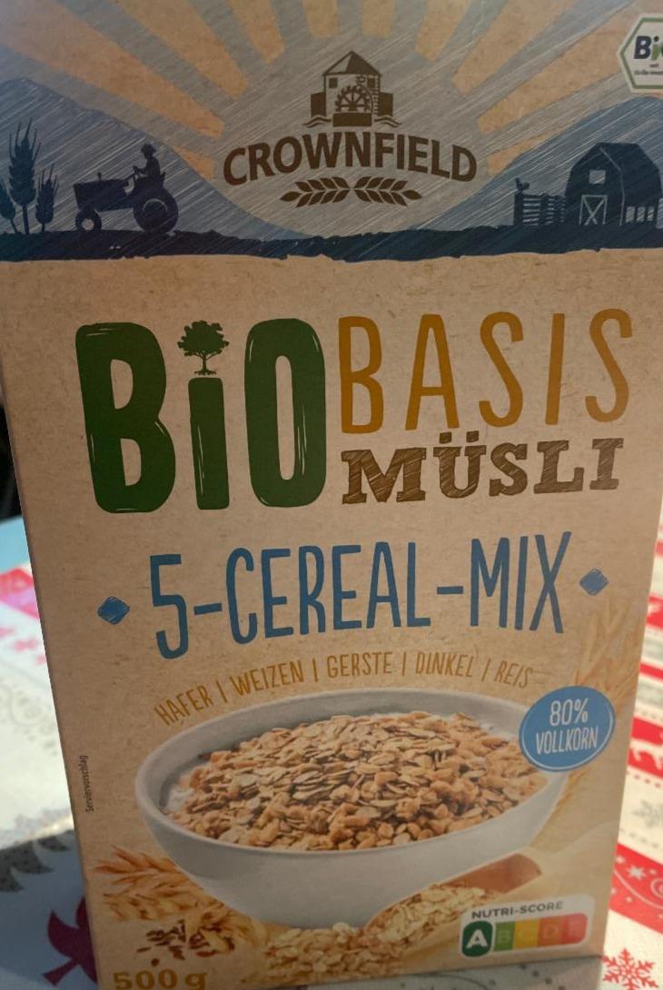 Fotografie - Bio Basis müsli 5 cereal mix Crownfield