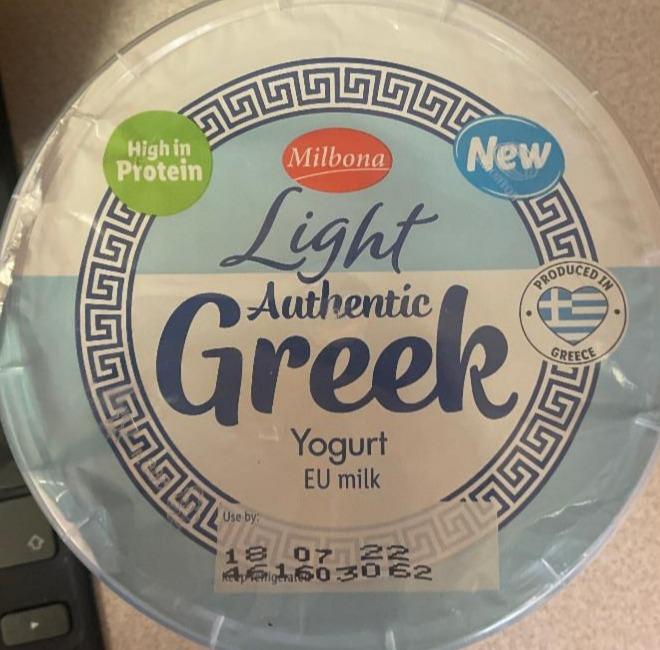 Fotografie - light authentic Greek yogurt LIDL Milbona