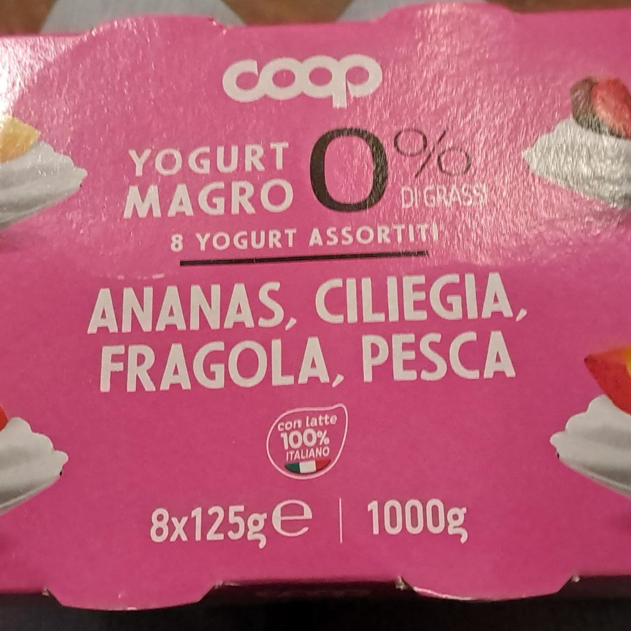 Fotografie - Yogurt magro 0% di grassi Ananas Coop