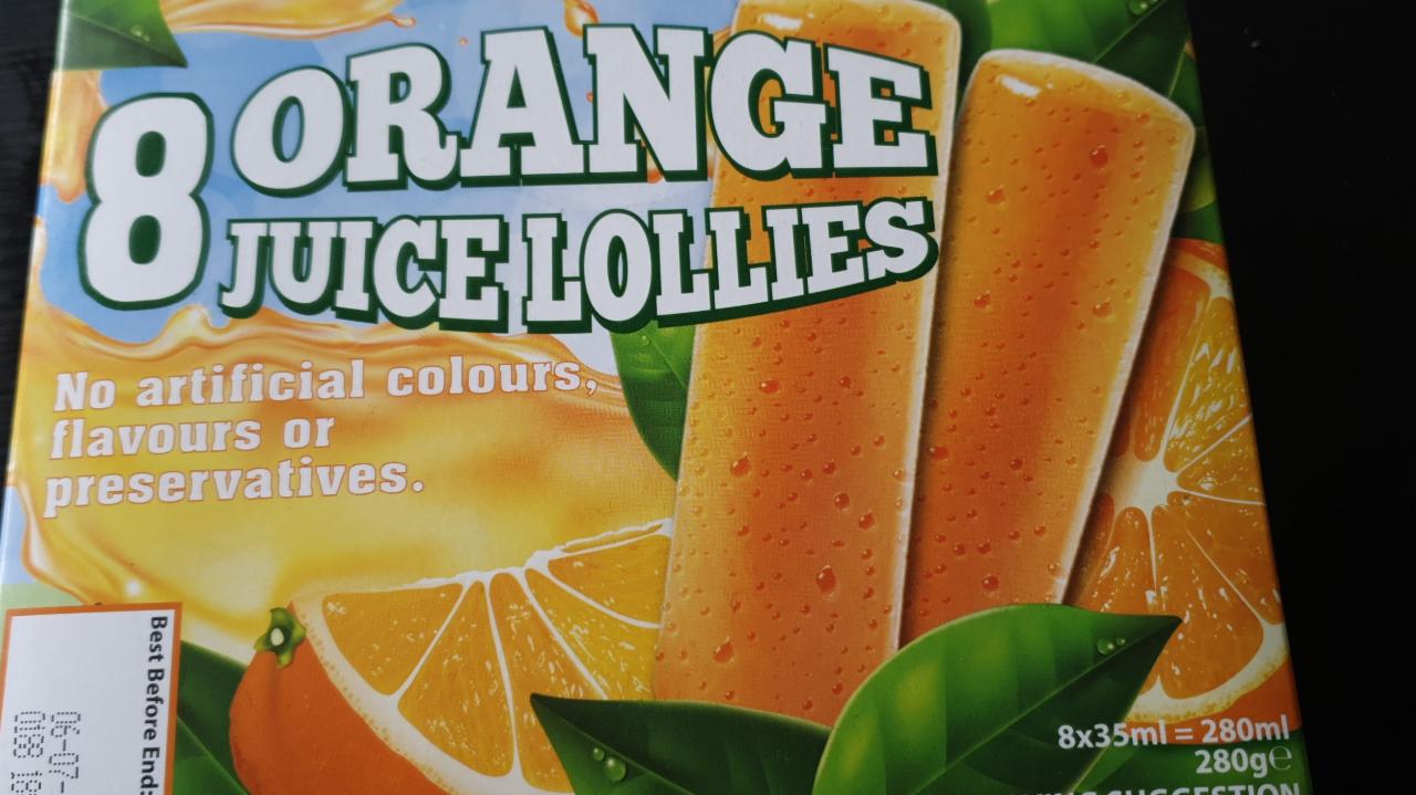 Fotografie - 8 oranges juice lollies farmfoods