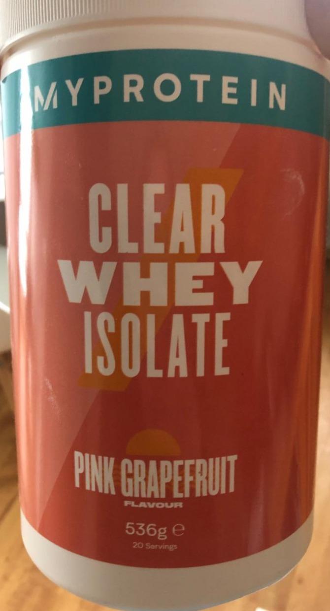 Fotografie - Clear Whey Isolate Pink Grapefruit Myprotein