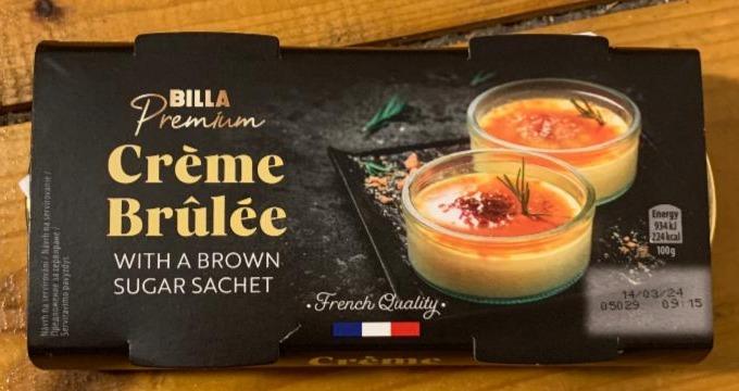 Fotografie - Crème Brûlée with a brown sugar sachet Billa Premium
