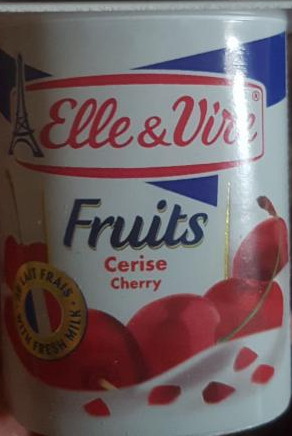 Fotografie - Cherry Fruits Yoghurt Elle & Vire
