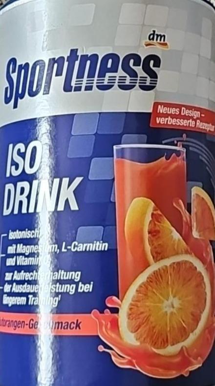 Fotografie - Sportness Iso drink Blutorangen Geschmack Dm
