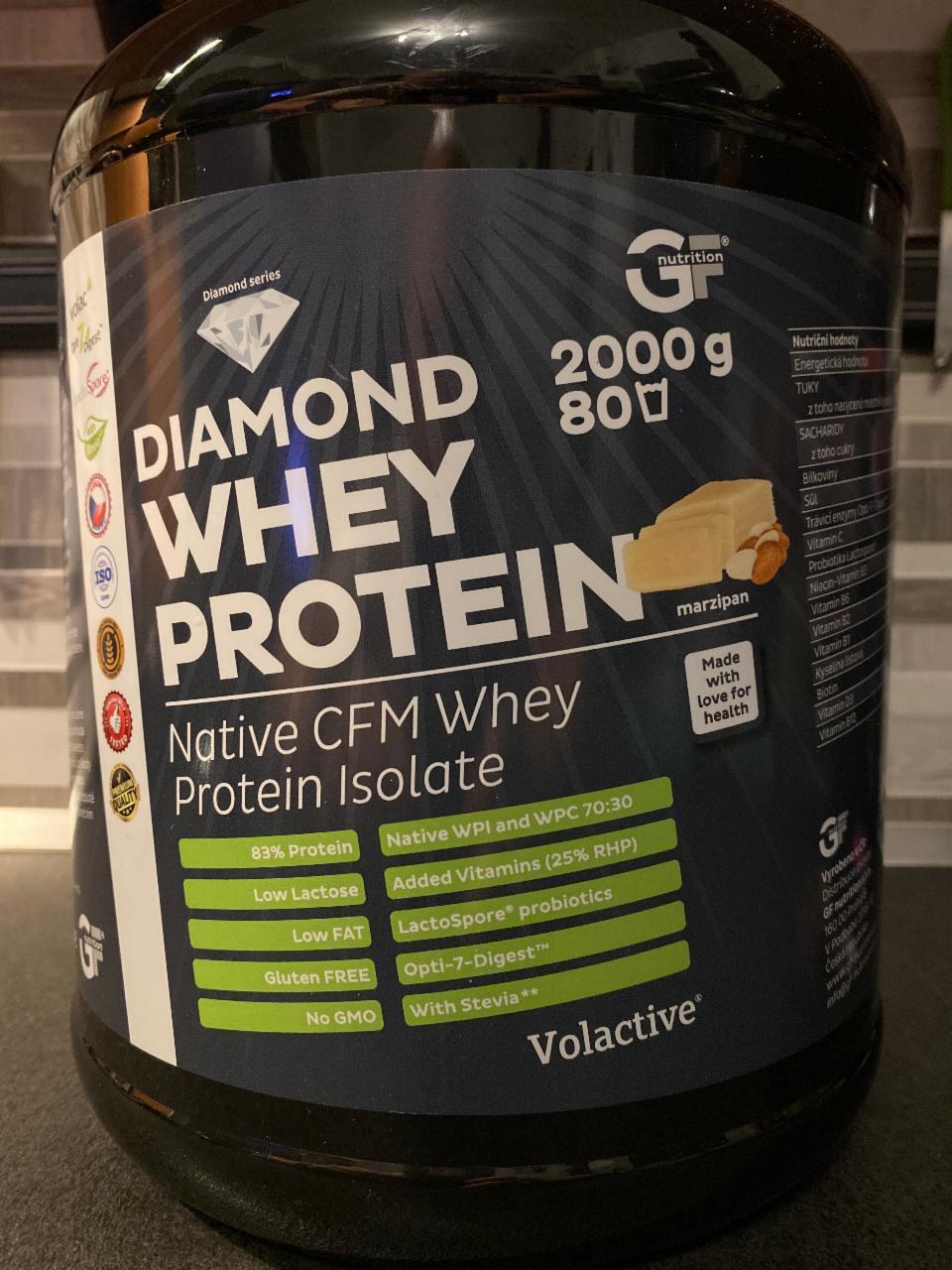Fotografie - Diamond Whey Protein Marzipan GF Nutrition