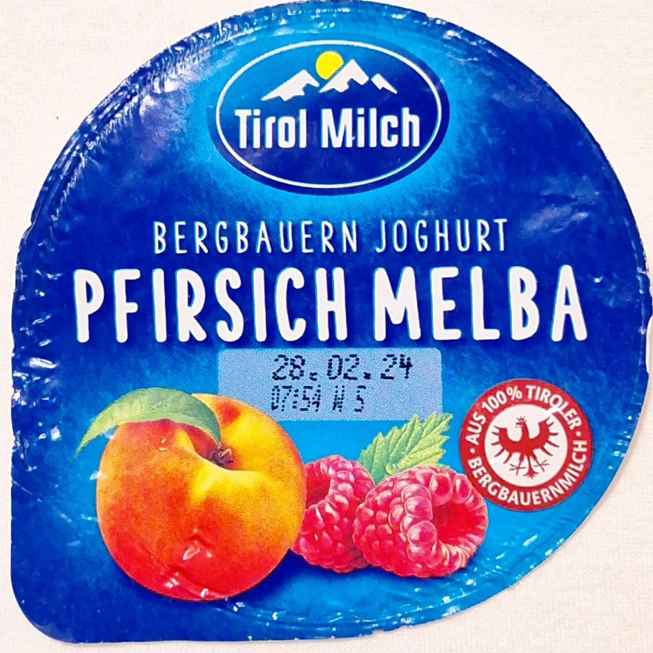 Fotografie - Bergbauern Joghurt Pfirsich Melba Tirol Milch