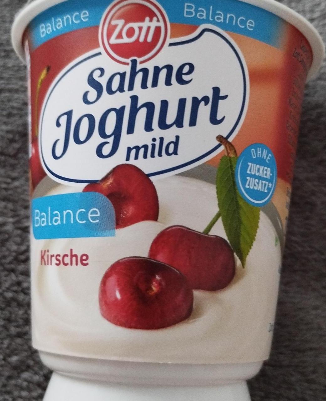 Fotografie - zott sahne joghurt mild balance Kirsch