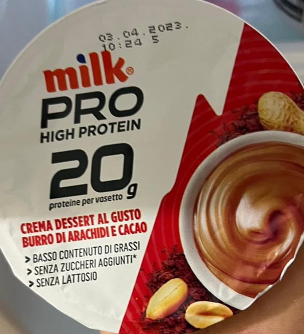 Fotografie - Pro High Protein Crema Dessert Al Gusto Burro Di Arachidi E Cacao Milk