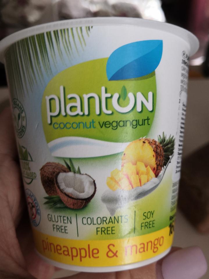 Fotografie - Coconut vegangurt pineapple and mango Planton