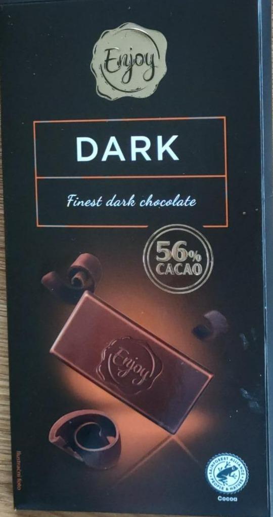Fotografie - Dark Finest chocolate 56% cacao Enjoy