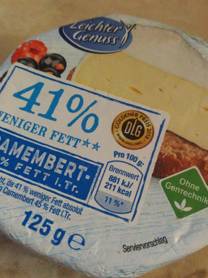 Fotografie - Camembert 41% Leichter Genuss