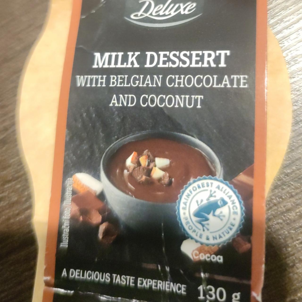 Fotografie - Milk Dessert with Belgian chocolate and coconut Deluxe