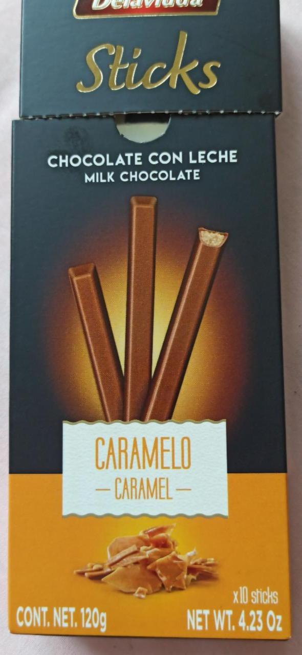 Fotografie - Sticks Milk chocolate Caramel Delaviuda