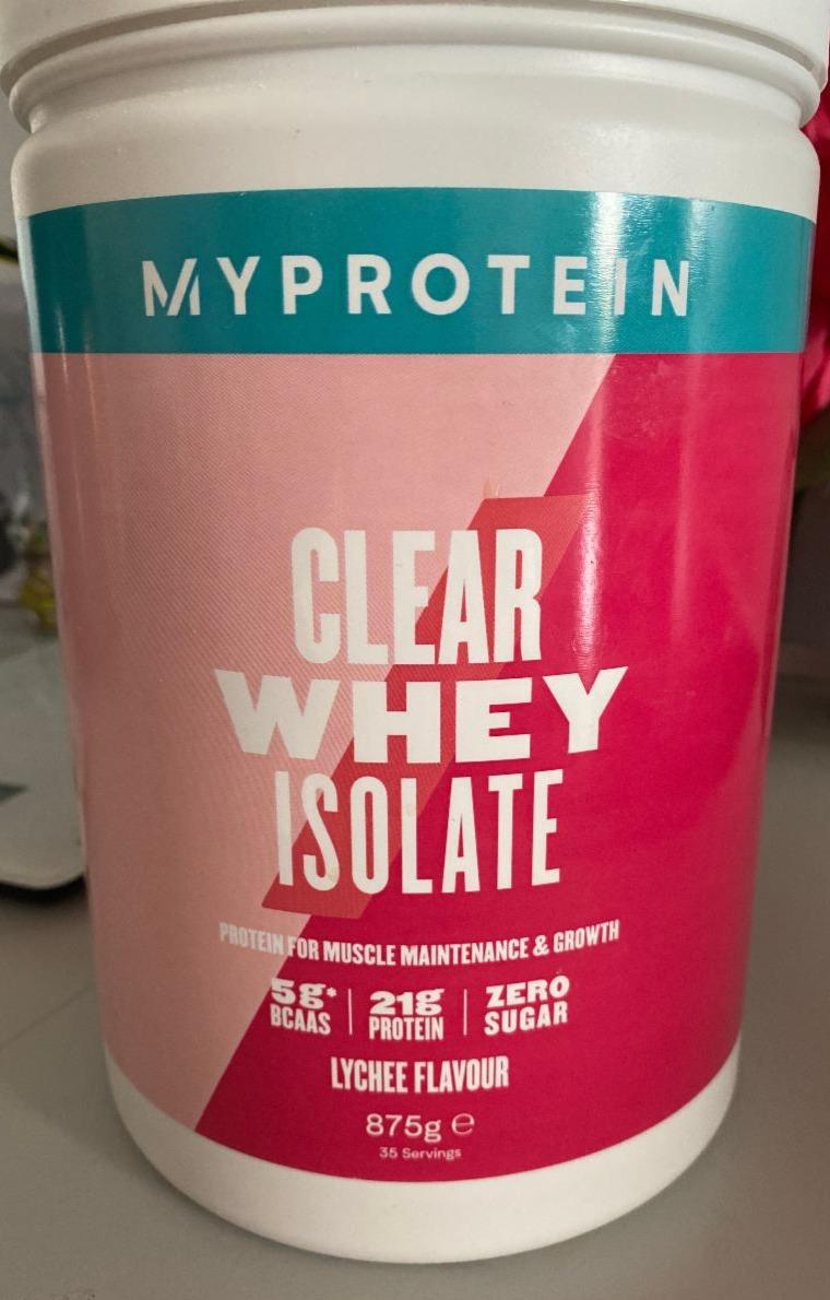 Fotografie - Clear Whey Isolate Lychee Myprotein