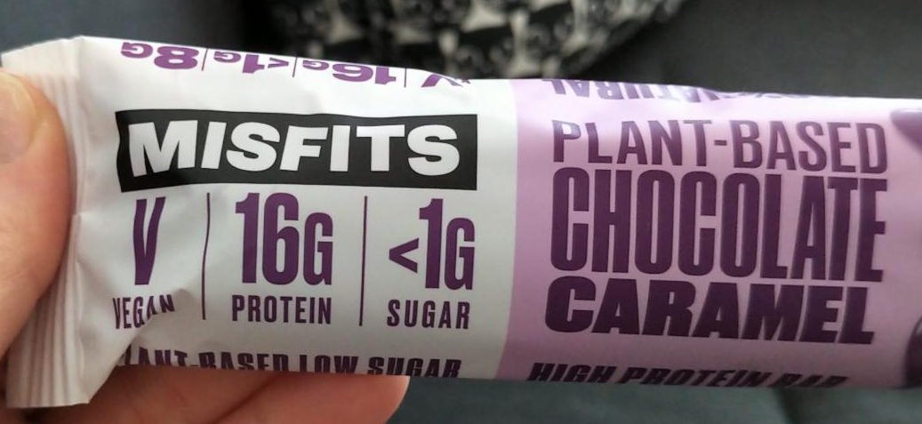 Fotografie - Vegan High Protein Low Sugar Bar Chocolate Caramel - Misfits