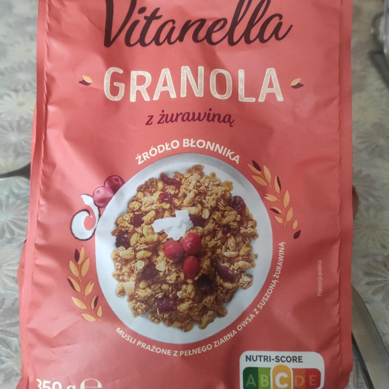 Fotografie - vitanella granola z żurawina