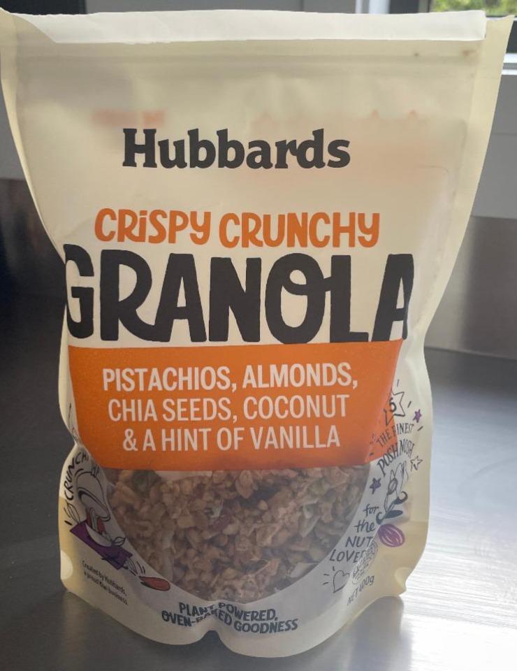 Fotografie - Crispy Crunchy Granola Pistachio, Almond, Chia Seeds, Coconut & Vanilla Hubbards